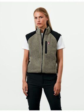 66 North Tindur Shearling Vest - Unisex Size XS, Black